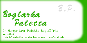 boglarka paletta business card